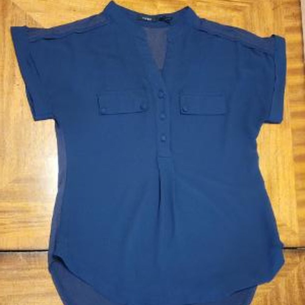 Poetry Mixed Fabric Blouse